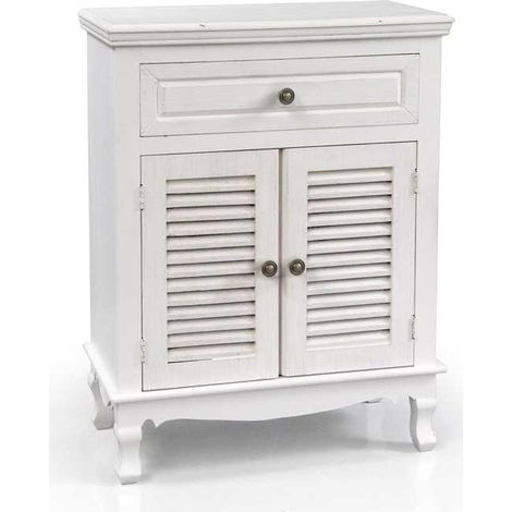 Mobile bianco multiuso shabby cm 60 x 30 x 77.5 h (1/2)