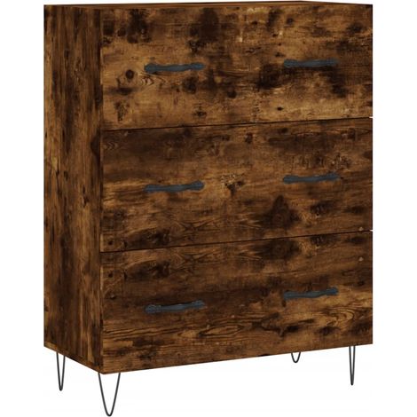 Buffet credenza cassettiera armadio mobile contenitore organizer per cucina soggiorno salotto 69,5 x 34 x 90 cm legno ingegnerizzato marrone 020031077