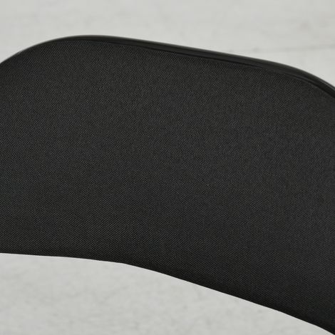 Lot de 4 fauteuils pliants noirs, siège matelassé en polyester, structure en acier (1/5)