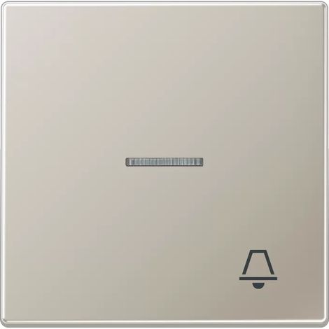 Jung Wippe 1fach, Symbol Klingel, mit Lichtleiter, Serie LS, Edelstahl ES 2990 KO5 K