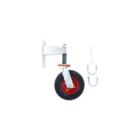 8 in Roue de Portail de Clôture, Roulettes Pivotantes Avec Vis, Amortisseurs à Ressort, Roue à Suspension Robuste, Pour Portails Tubulaires, Portes Métalliques, Portes en Bois, Portails