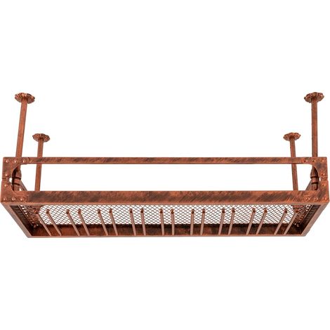 Étagère flottante, design ajustable, présentation élégante de vin, Marron (1/2)