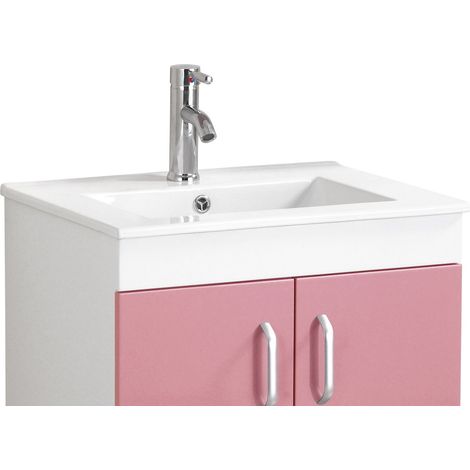 Premier Housewares Kitchen Sink White Bathroom Undersink Cabinet Ceramic Sink Storage Bathroom Durable Bathroom Sinks w61 x d47 x h19cm