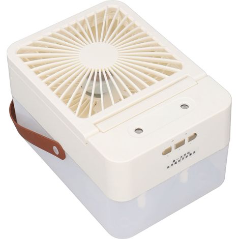 Ventilateur climatiseur rechargeable 2,5 L, 3 vitesses, mini rafraîchisseur d'air avec télécommande et veilleuse (1/5)