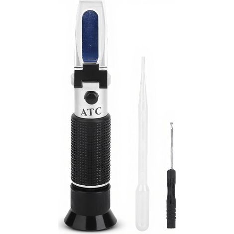 Zuckerrefraktometer, tragbares Zuckermessgerät/Refraktometer 0-32% mit präziser Anzeige und automatischer Temperaturkompensation. (1/5)