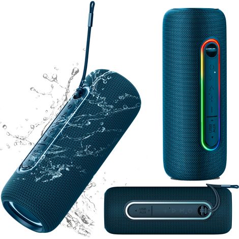 Bluetooth 5.0 IPX5 USB AUX 20W RGB Kabelloser Kruger&Matz Straßenlautsprecher