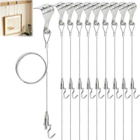 Cimaise pour Tableau 10 pièces Fil de Suspension de 2 m (1/5)