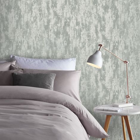 Papier peint intissé Raven 1005 x 52cm Gris/vert (1/5)