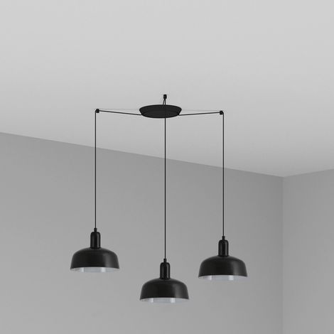 TATAWIN S Luminaire suspendu noir à 3 lampes 20340-117-3L (1/2)