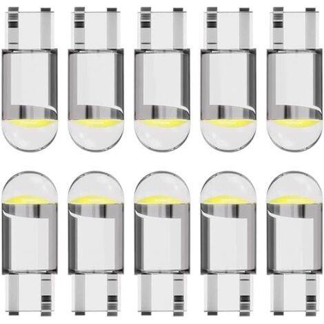 10 Stück T10 W5W LED 194 Autobirne 12 V 6000 K (Weiß) COB-Ersatzbirne, 168 LED-Birne, 2825 T10 LED-Birne W5W, LED-Innenraumbeleuchtung, W5W LED-Birne, LED-Birnen fürs Auto (1/5)