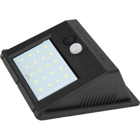 Applique murale solaire à détecteur de mouvement 20 LED pour l'éclairage extérieur (cour, couloir, allée, porche, jardin, sécurité) (1/5)