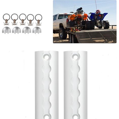 Jiubiaz Rail d’arrimage 1 m en aluminium lot de 2, rail de fixation à verrouillage rapide pour remorque, fourgon et chargement
