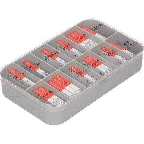 Kit 200x fusibles 5x20mm - 100mA6.3A - rapide