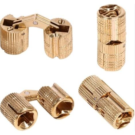 Charnières Cylindriques Charnière Invisible Laiton Tonneau Charniere pour DIY Boîte À Bijoux Main Artisanat (12mm) 4pcs (1/5)