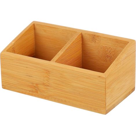 Boîte en bois pour sachets de thé et de sucre, porte-sachets de thé et de café créatif, le bureau et la cuisine d'hôtel