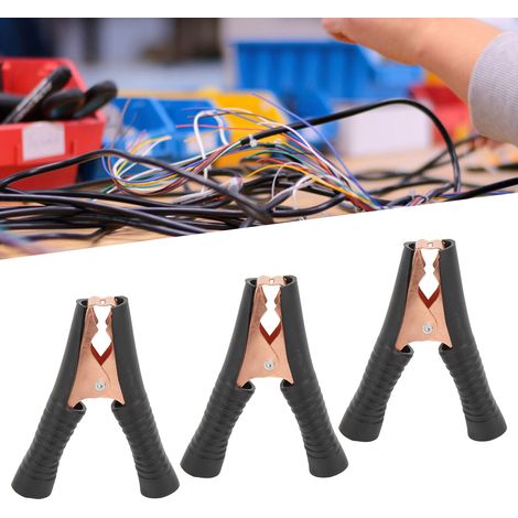 J.60020 100A Vollständig geschützte Batterieklemme, separates Anschlusskabel für Wechselrichter, Bypass-Klemme, Prüfleitungsanschluss, 10 Stück pro Packung, Schwarz (1/5)