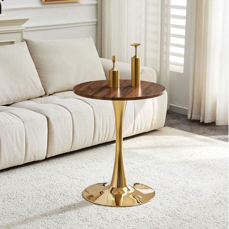 Mesa auxiliar redonda MDF y metal 72 cm OKMYHOME (1/5)