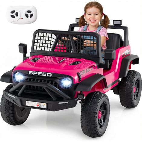 Coche eléctrico infantil de 24 V con mando a distancia, música y luces LED.