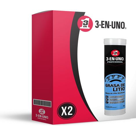 3-EN-UNO Profesional GRASA DE LITIO MULTIUSOS - Cartucho 400 gr Pack 2. (1/2)