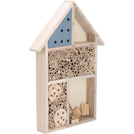 Nichoir en bois pour abeilles, hôtel à insectes, abri, décoration de jardin, boîte à nids (1/5)