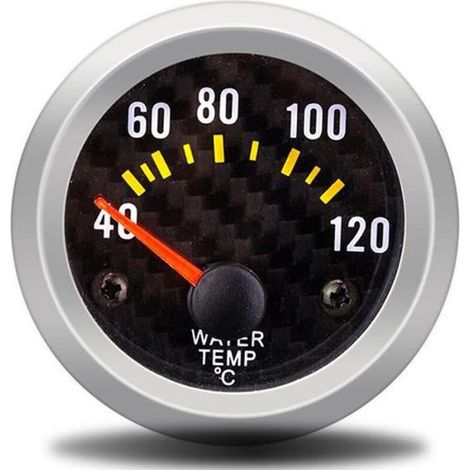 1 x Jauge carburant, Tachymètre voiture 52 mm, Température eau & boost, Compte-tours analogique, pour voitures sportives et tuning (1/4)