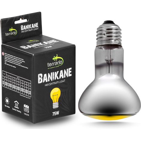Lámpara de neodimio Terrario Banikane - Bombilla calefactora de neodimio de 75 W
