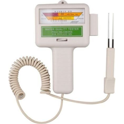 Chlorine PH Water Meter Tester Kit, Portable Digital Analysis Monitor (1/4)