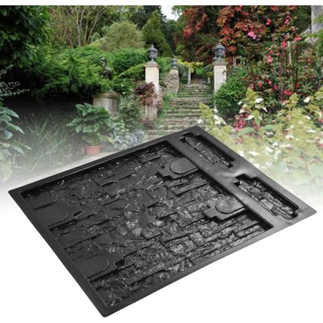 [Poêle à béton] Moule pour mur ABS recyclable résistant à l'usure 67cm DIY pour décoration de maison jardin noir