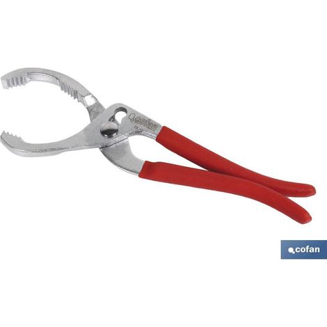 COFAN tenaza para filtros de aceite (60-90mm) , Tenaza o llave ajustable ideal para el montaje y desmontaje de filtros de aceite, con diámetros entre Ø60 y Ø110 mm. Herramienta man
