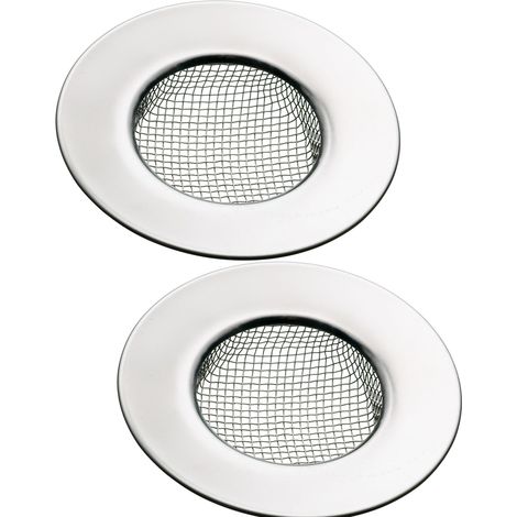 (2x Filtre d'Évier Cuisine/Filtre Cheveux Douche en Acier Inoxydable (7,7 cm) (1/5)