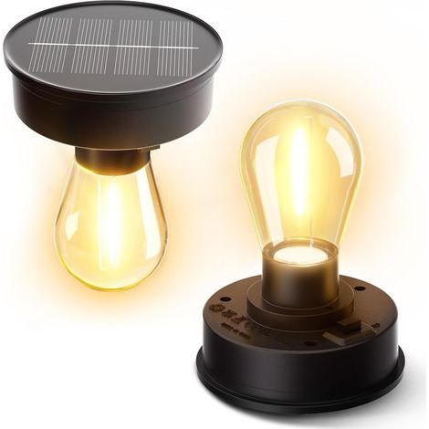 Pieces Outdoor Solar Garden Lamp Replacement, 8cm Solar Lantern Replacement Cover with Bright LED Bulb, Replacement for Solar Garden Lantern Decoration [Energy Class A+++] (1/5)