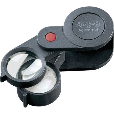 Eschenbach 11869 Einschlaglupe Vergrößerungsfaktor: 3 x, 6 x, 9 x Linsengröße: (Ø) 23 mm Schwarz