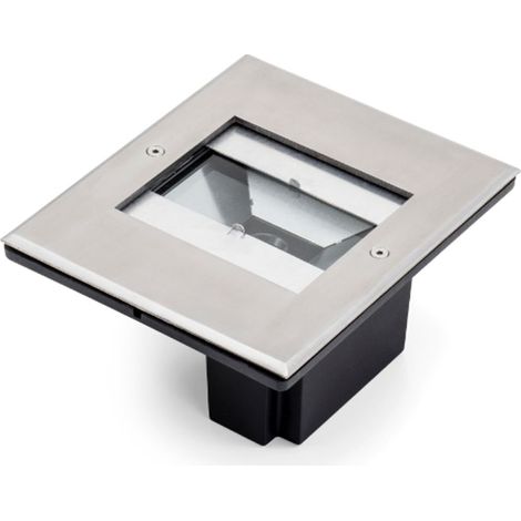 Konstsmide Ground spot Spot extérieur à effet extérieur carré encastrable au sol en acier inoxydable, LED haute puissance, 12W, 230V, réglable, IP65 (1/3)