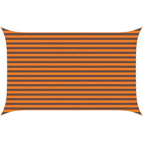 Sun Shade Sail Orange and Brown 4 x 2.5 m 100% Polyester Oxford vidaXL