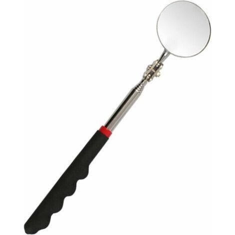 Inspektionsspiegel, Teleskopspiegel, verstellbarer Inspektionsspiegel, Inspektionsspiegel, um 360 Grad drehbarer Inspektionsspiegel, teleskopierbar bis 73 cm, schwarzer rutschfester Griff