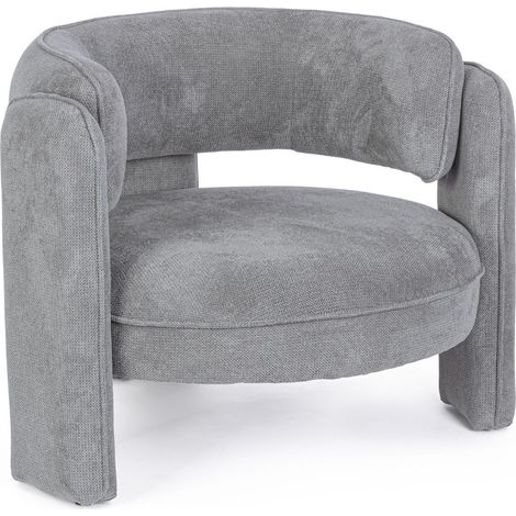 Fauteuil design arrondi en tissu - AUBIN (1/5)