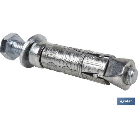 Anclaje zamak HPM M-12x100 con tornillo 8.8 para hormigón y estructuras metálicas