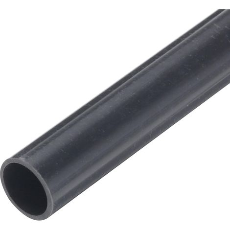 Tube Rigide en PVC, Tuyau Rond, Tuyauterie, Quincaillerie, Tuyauterie 10mm ID 12mm OD 9" Longueur Gris Foncé Haute Résistance pour Tuyau d'Eau, Artisanat, Manchon de Câble (1/5)