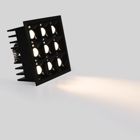 Downlight LED Empotrable Cuadrado Antideslumbrante · Marco