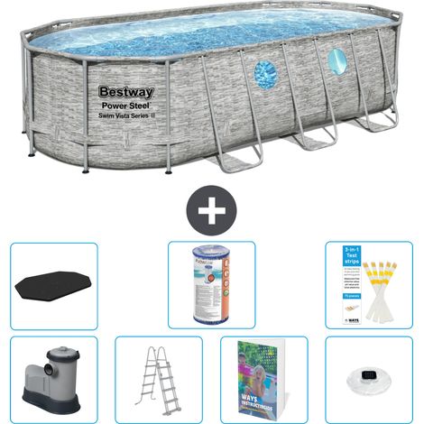 Bestway Bestway Power Steel Ovale - 549x274x122 cm - 8-pièces S622 (1/3)