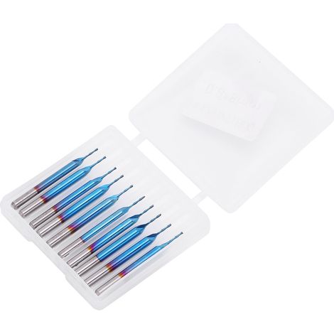 10 Stück 3,175 mm blau beschichtete Spiral-Kugelkopf-Fräser 1 x 4 mm (1/5)