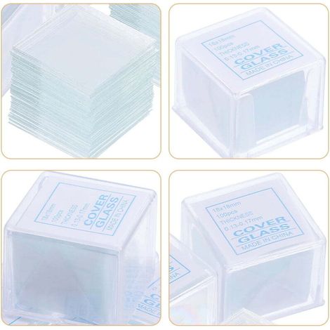 500 vetrini microscopici in vetro (25 × 75 mm) e coprivetrini (24 × 50 mm), sterili, compatibili con tutti i microscopi – materiale da laboratorio professionale (1/3)