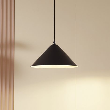 [NEUWERTIG] B-Ware Lindby Hängeleuchte Deckenlampe Clarine Deckenlicht Schwarz Weiß ø 32 Cm Metall