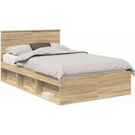 Estructura de cama Sonoma 120 x 200 cm Madera de pino macizo vidaXL