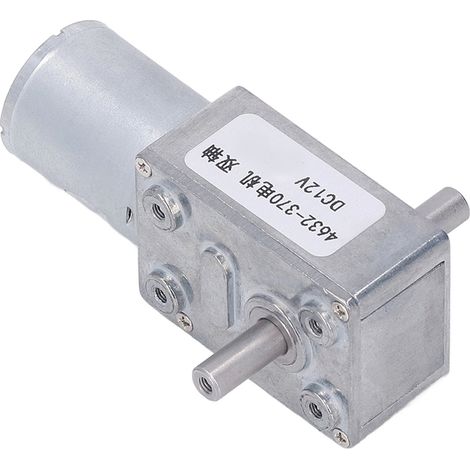 Moteur à engrenages à double arbre autobloquant, rotation horaire/antihoraire, bobine en laiton et alliage d'aluminium, réduction de vitesse, 12 V CC, 18 tr/min (1/5)