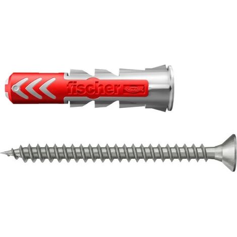 Fischer Propack Duopower 5x25 mm - 300 Tasselli bimateriale con Viti in Barattolo Riutilizzabile, Ideale per Cemento, Muratura e Cartongesso