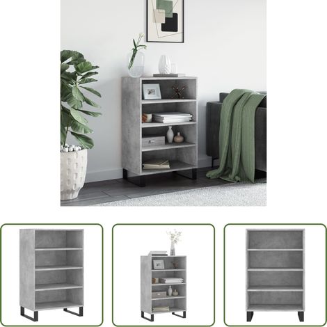 Holzwerkstoff -  Highboard Betongrau 57x35x90 cm Holzwerkstoff (1/5)