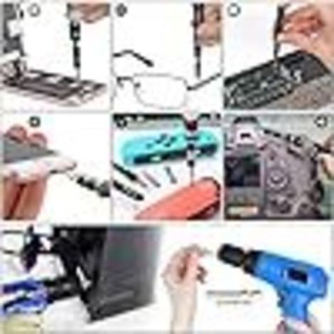 Kit Tournevis de Précision, Kit Mini Tournevis Magnétique, Set Outils Informatique de Réparation pour PC, Laptop, Phone, Lunettes, Mac, Smartphone, Bricolage, Consoles de Jeux, 120 en 1 Noir (1/4)