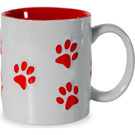 WD LifeStyle Tazza in Stoneware Decoro Zampa Rossa