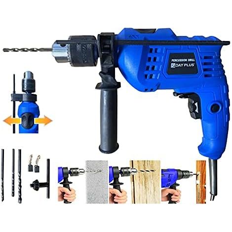 Perceuse-visseuse à percussion 850 W, Vitesse variable 2 en 1 - Marteau et perceuse à percussion - Poignée rotative à 360° - Perçage précis dans le bois, l'acier, le béton